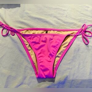 Victoria's Secret Neon Pink Side Tie Bikini Bottom Size Medium